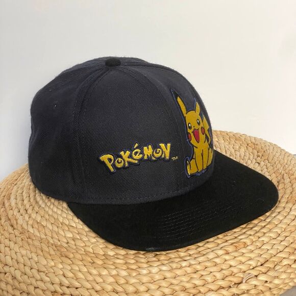Official POKEMON PIKACHU Embroidered Snapback Logo Cap Hat - Picture 2 of 7